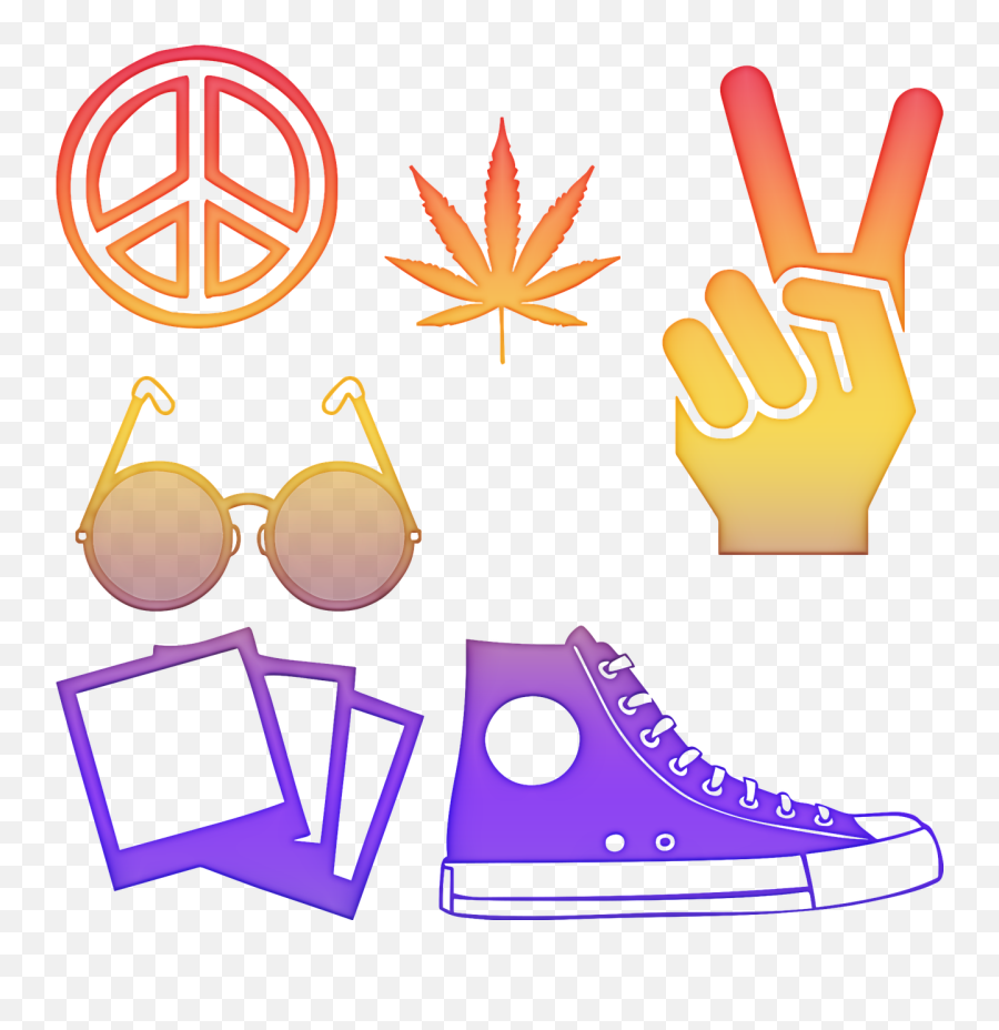 Hippie Cannabis Segno Di Pace - Converse Shoe Vector Emoji,Simbolo Della Pace Emoticon