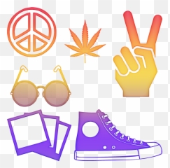 Hippie Cannabis Segno Di Pace - Converse Shoe Vector Emoji,Simbolo Della Pace Emoticon