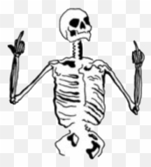 Idgaf Sticker By Xanobinyah - Aesthetic Wallpaper Skeleton Middle Finger Emoji,Best Emoji For Idgaf