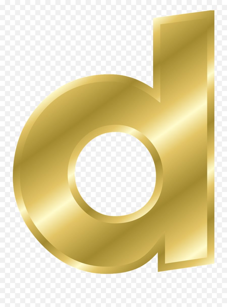 Letter D Lowercase - Gold Letter D Clipart Emoji,D&d Facepalm Emoticon