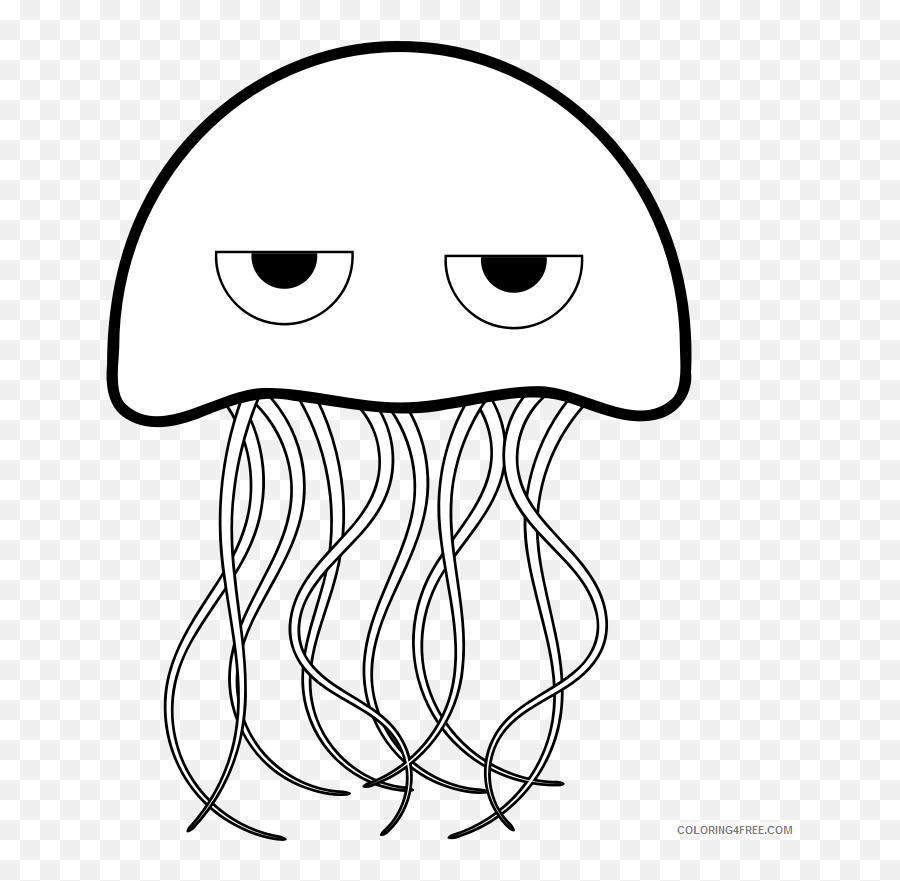 Jellyfish Coloring Sheets Animal Coloring Pages Printable - Jellyfish Coloring Book Emoji,Mlp Chibi Emotions