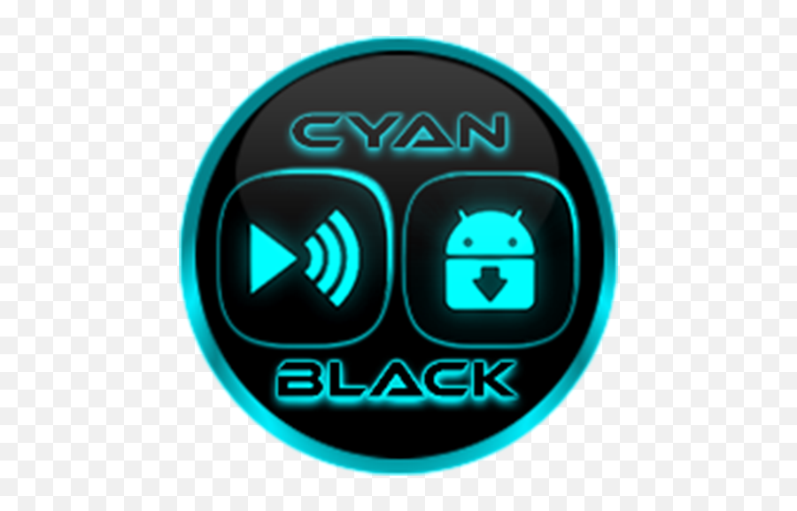 Updated Flat Black And Cyan Icon Pack Free Android - Language Emoji,Cyan Face Emoji