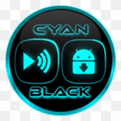 Updated Flat Black And Cyan Icon Pack Free Android - Language Emoji,Cyan Face Emoji