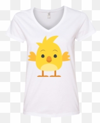 Chick 2 Emoji Ladiesu0027 V - Neck Tshirt U2013 That Merch Store Short Sleeve,Parody Emoji