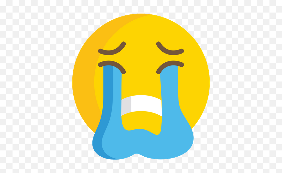 Loudly Crying Face Emoji Icon Of Flat Style - Available In Happy,Loudly Crying Emoji