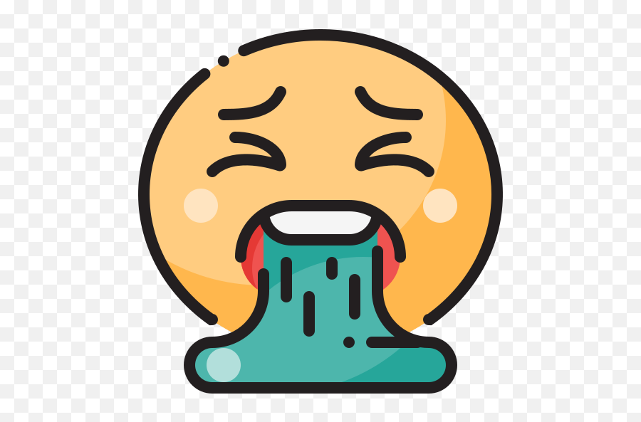 Vomiting - Free Smileys Icons Dot Emoji,Winking Face Emoji Vomiting