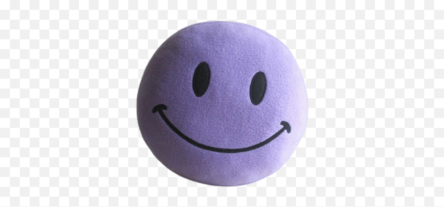 Purple Happy Smiley Face Emoji Cushion - Happy,Lavender Emoticon