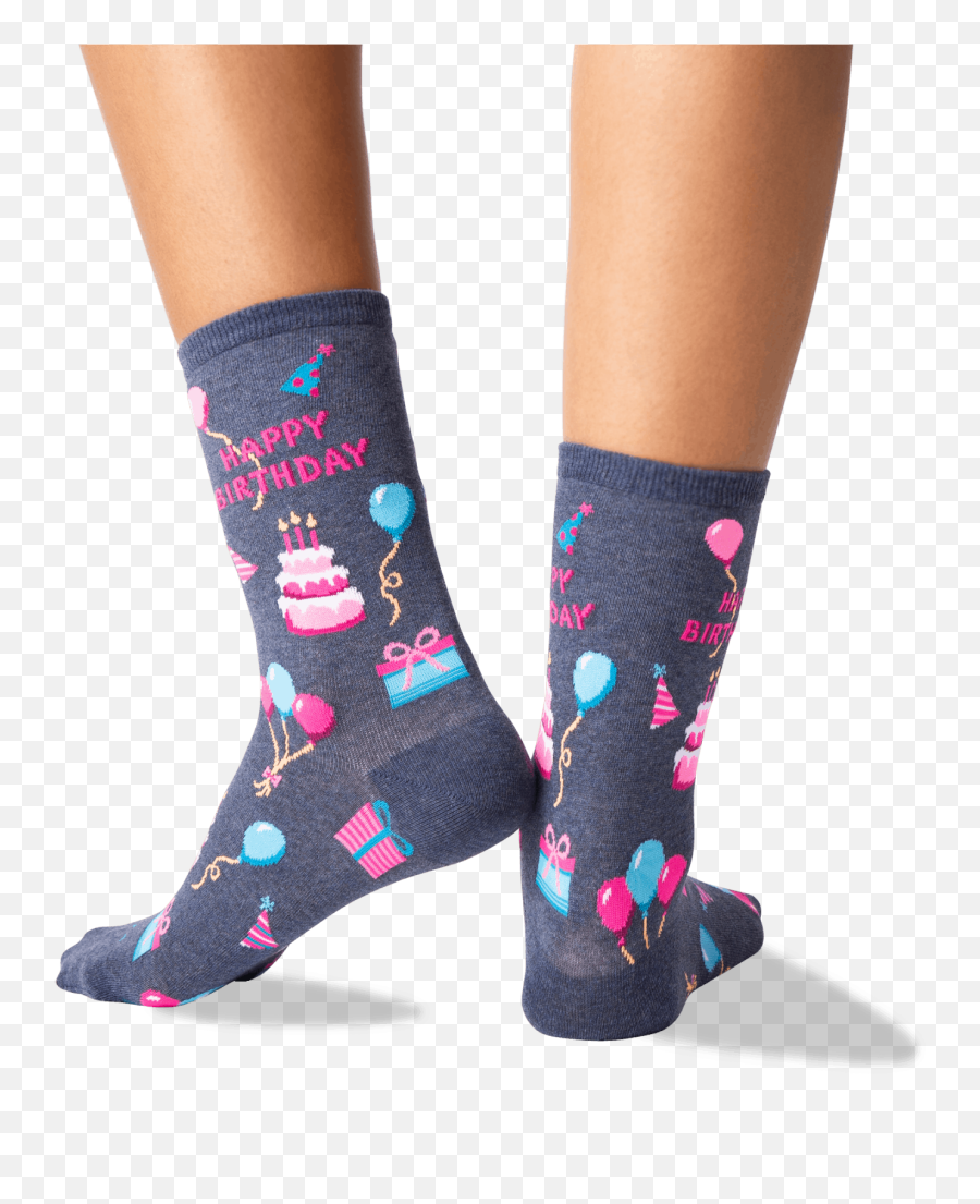 Womens Happy Birthday Crew Socks U2013 Hotsox - Girly Emoji,Happy Birthday Emojis For Email