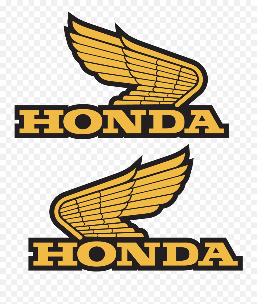 Vector Royalty Free Stock Honda Vector Yellow - Honda Logo Honda Gold Wing Logo Emoji,Motorcycle Emoticon