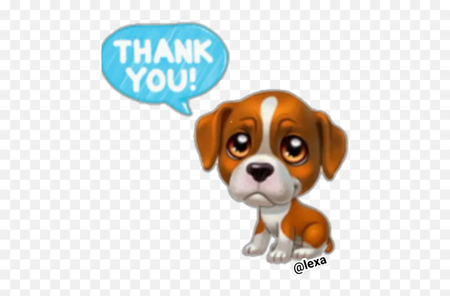 Sticker Maker - Cachorritos 3d Emoji,Cute Dog Thank You Emoticon