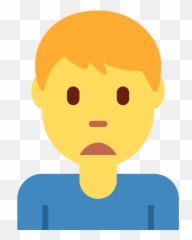 Man Frowning Emoji Clipart Free Download Transparent Png,Cool Emojis By Symbols On Laptop