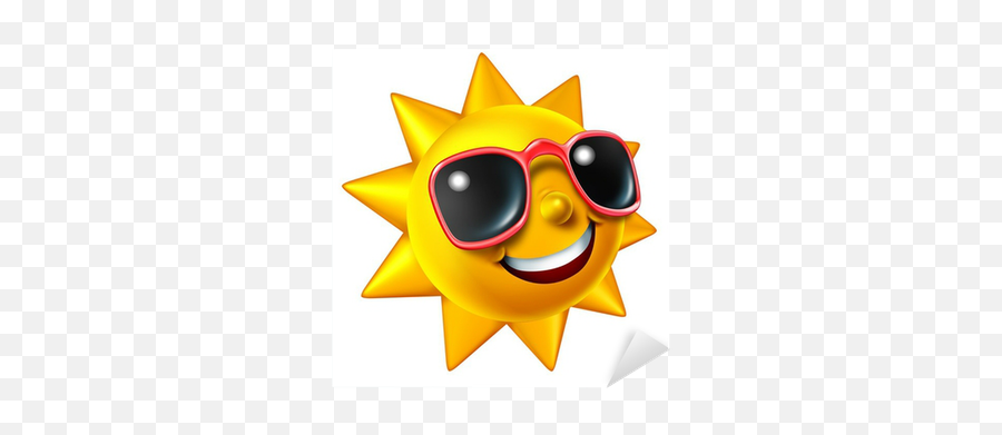 Smiling Summer Sun Character Sticker U2022 Pixers - We Live To Emoji,Emoticon List Sun