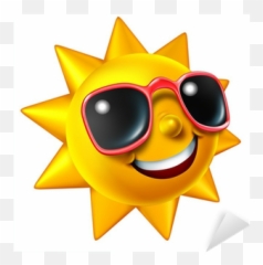 Smiling Summer Sun Character Sticker U2022 Pixers - We Live To Emoji,Emoticon List Sun