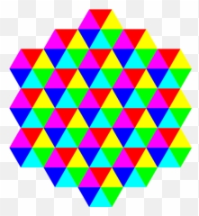 Triangle Tessellation 6 Color Clipart I2clipart - Royalty Emoji,Emoticon Box Trians