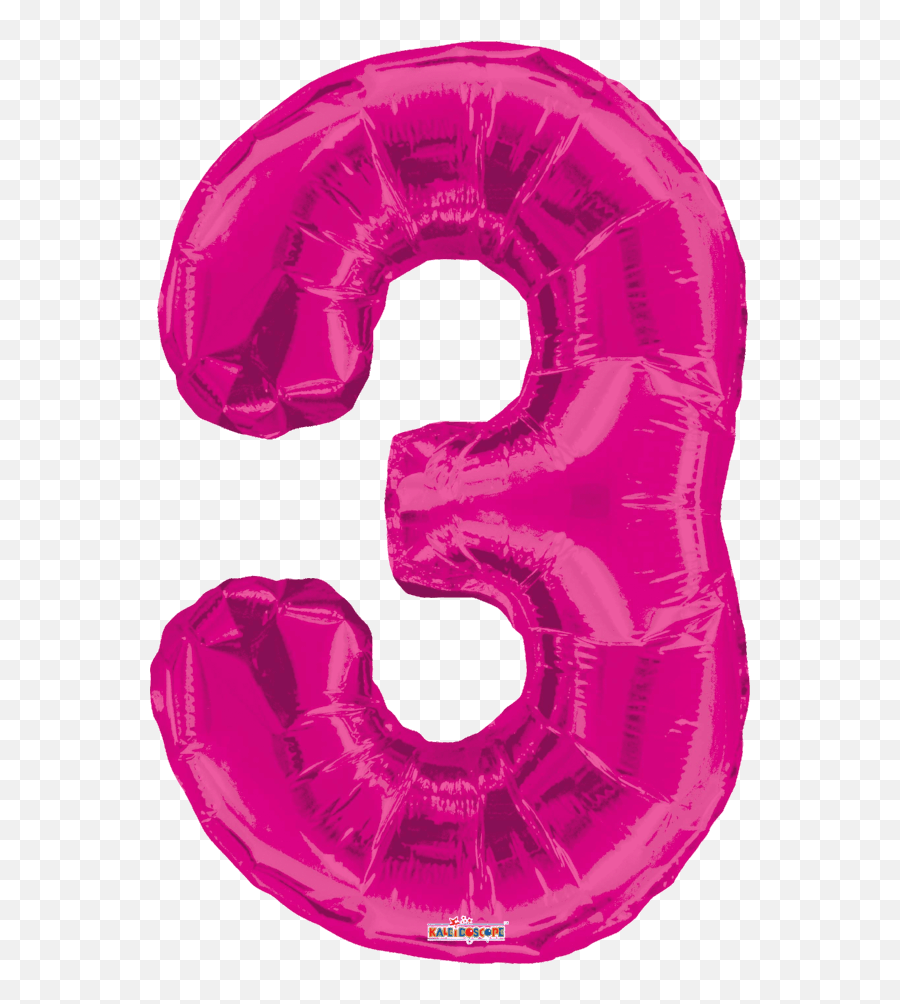 Shop Hot Pink Balloon Letters And Numbers Giant 34 Emoji,Emoji Number 3