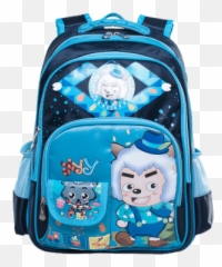 Pleasant Goat And Big Big Wolf Backpack Transparent Png Emoji,Back Pack Emoji