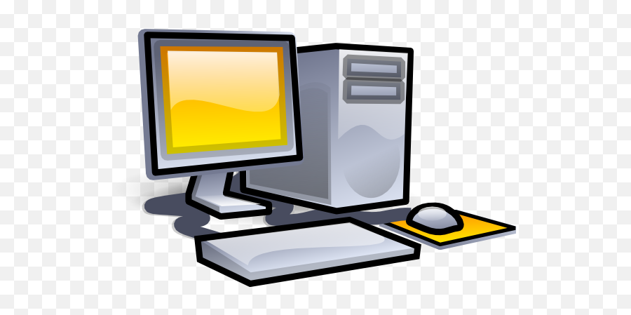 Computer Desktopputer Clipart Free Images - Clipartix Emoji,Com Puter Emoji