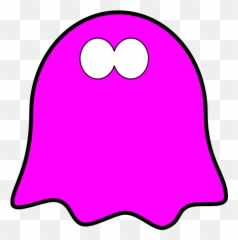 Download Hd Friendly Dark Pink Ghost Wavy Base Clip Art At - Purple Ghost Clip Art Emoji,Ghost Emoji Vector