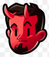 Download Devil Icon Red Head Cartoon - Red Devil Cartoon Logo Png Emoji,Satan Emoji