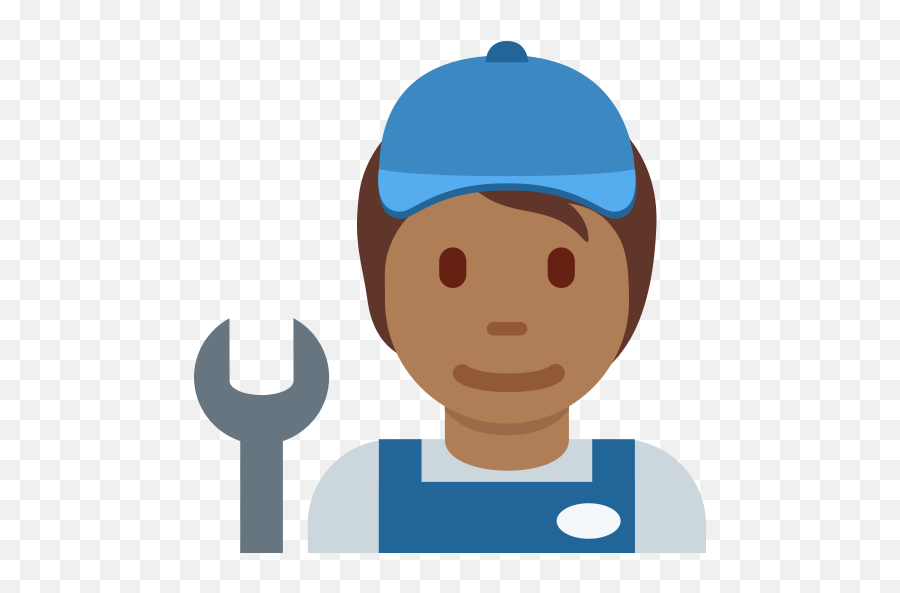 U200d Mechanic Medium - Dark Skin Tone Emoji For Adult,Cheek Emoji