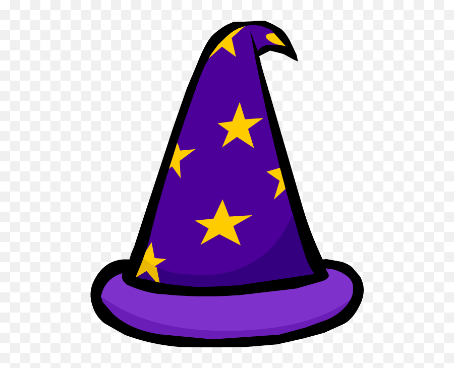 Purple Wizard Hat Club Penguin Wiki Fandom - Wizard Hat Transparent Background Emoji,Cheap Emoji Hats