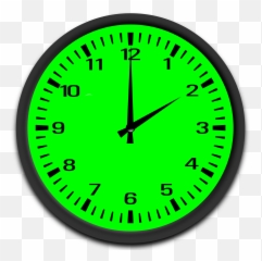 Green Analog Clock Clipart - Clipart 12 O Clock Emoji,Clock Spaceship Clock Emoji