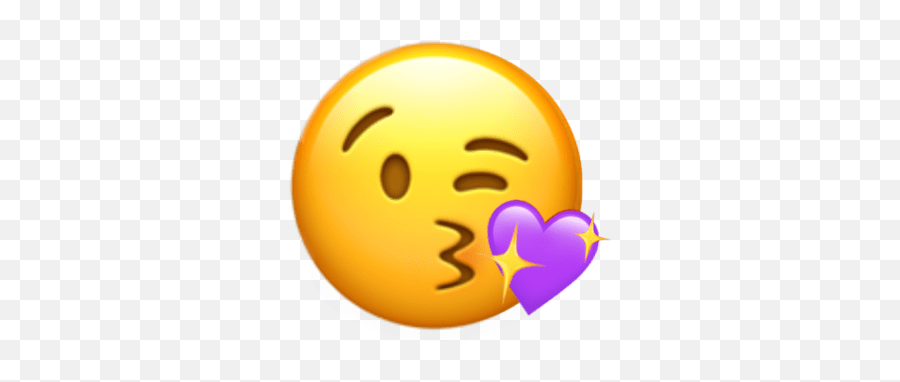 Emojis Coração - Blue Emoji Kiss Heart,Coracao Com Emoticon