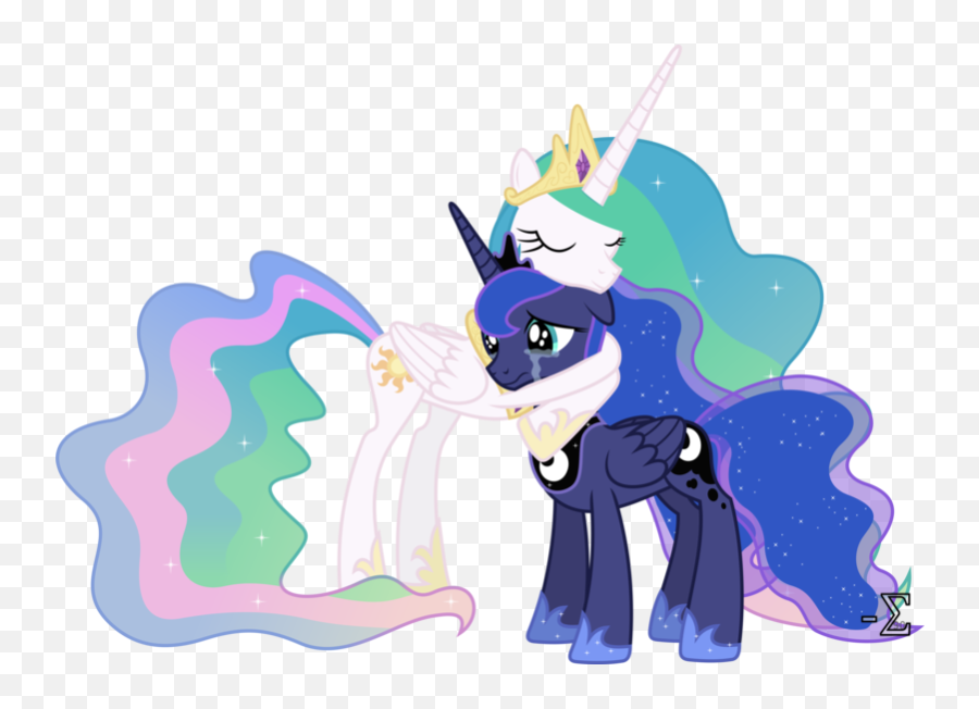 176252 - Princess Celestia And Princess Luna Hug Emoji,Mlp Celestia Emotion Comic