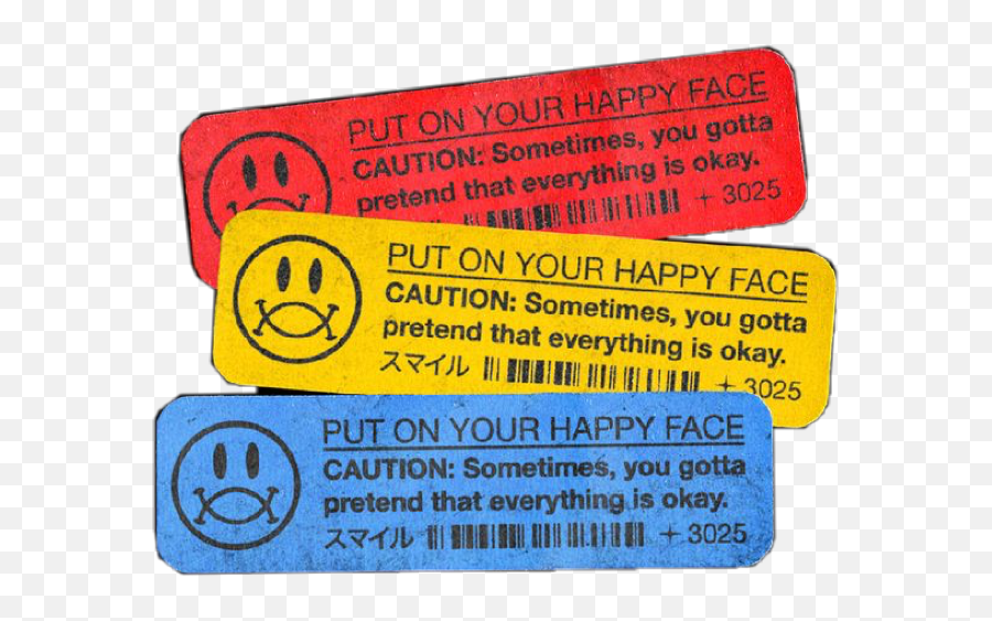 Sticker Happy Happyface Sticker By Sabrin - Put On Your Happy Face Png Emoji,Caution Emoji