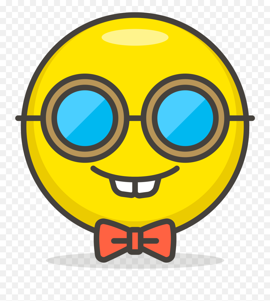 084 - Nerd Face Cartoon Emoji,Bow To You Emoticon