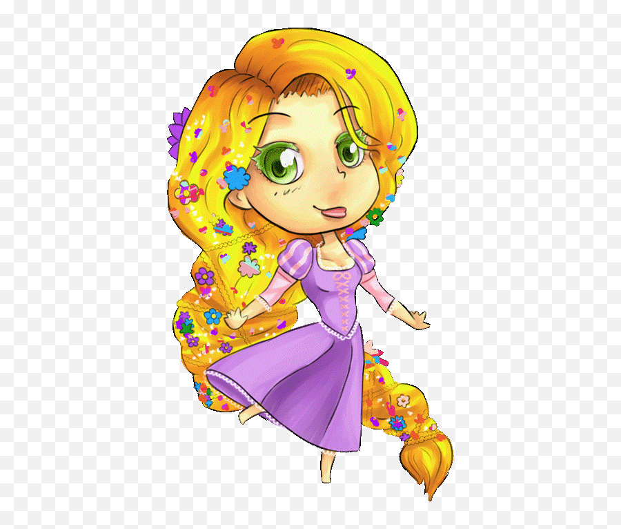 Top Vintage Cartoon Stickers For Android U0026 Ios Gfycat - Rapunzel Disney Princess Chibi Emoji,Funny Animated Emoticons