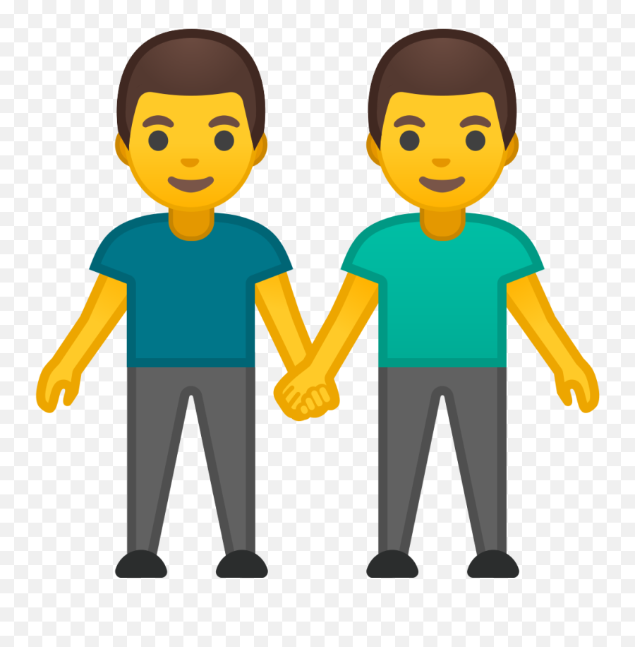 Men Holding Hands Emoji - Two Boys Holding Hands Clipart,What Does The Two Hands Emoji Mean