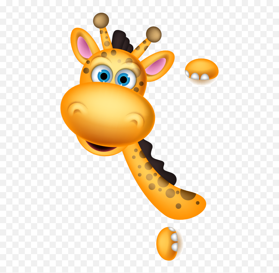 Download Giraffe Cartoon Cartoon - Cute Giraffe Head Cartoon Emoji,Giraffe Emoticon