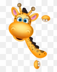 Download Giraffe Cartoon Cartoon - Cute Giraffe Head Cartoon Emoji,Giraffe Emoticon