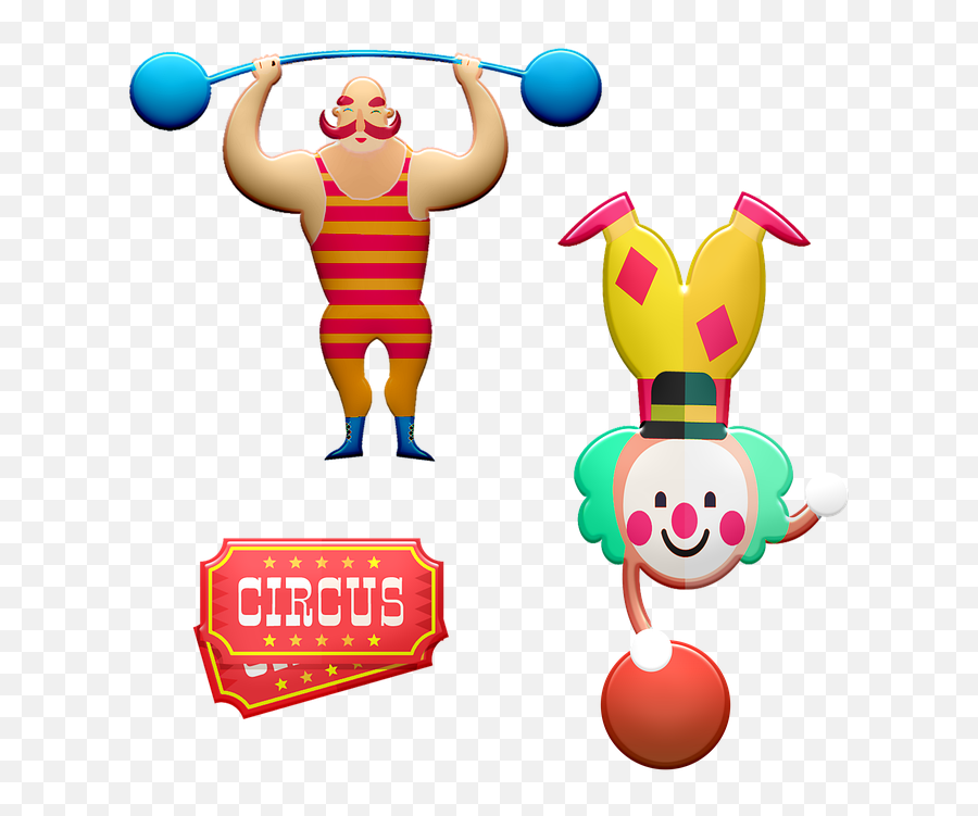 Free Photo Circus Strongman Artist Face - Happy Emoji,Cartoon Clown Faces Emotions