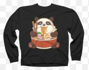 Panda Womenu0027s Sweatshirts Design By Humans Emoji,Panda Japanese Text Emoticon