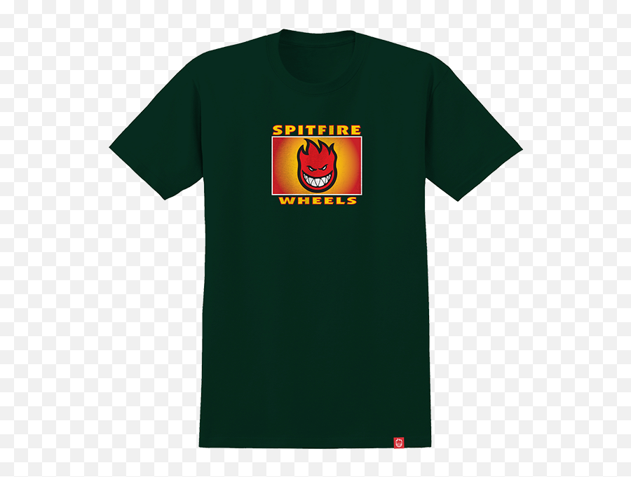 Spitfire Spitfire Label Girls Tee Large Forest Green Emoji,Large Emoticons Pictures