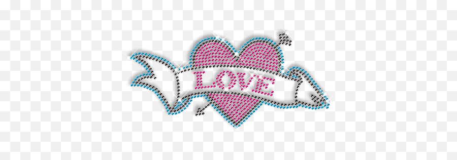Crazy Love Rhinestud Hot Fix Transfer Design Emoji,Hot Love & Emotion Virginelle