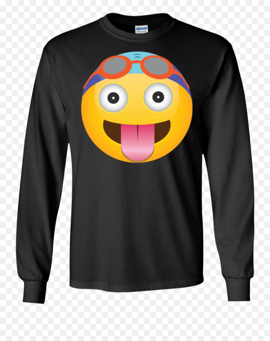 Swimming Emoji With Tongue Out T - Shirt Miuraly Shop,Swimmer Emoji Transparent
