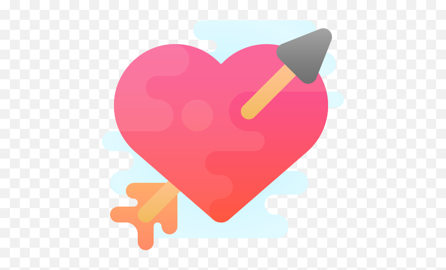 Heart With Arrow Icon In Cute Clipart Style Emoji,Heart Arrow Emoji