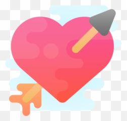 Heart With Arrow Icon In Cute Clipart Style Emoji,Heart Arrow Emoji