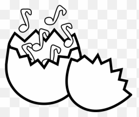 Easter Egg Clip Art Black And White - Clipart Cracked Egg Png Emoji,Cracked Egg Emoji