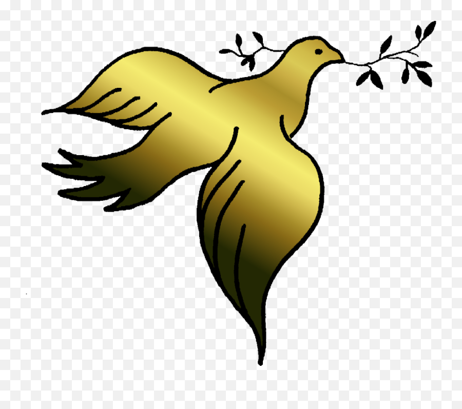Gold Dove Clipart - Gold Dove Clipart Emoji,Dove Of Peace Emoji