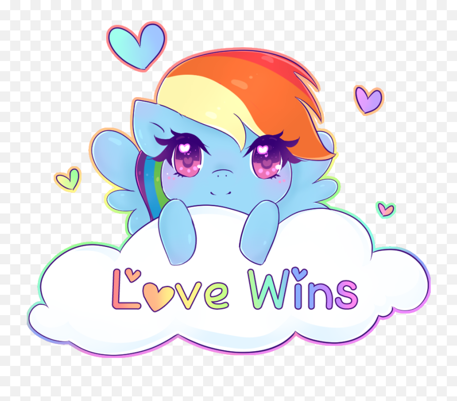 Nekocakeart Cloud Cute Gay Pride - Fictional Character Emoji,Gay Pride Heart Emoji