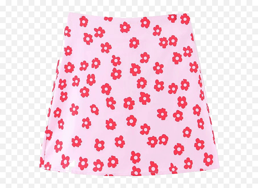 Elegant Mini Skirt With Floral Design - Broadcloth Emoji,Emoji Tennis Skirt