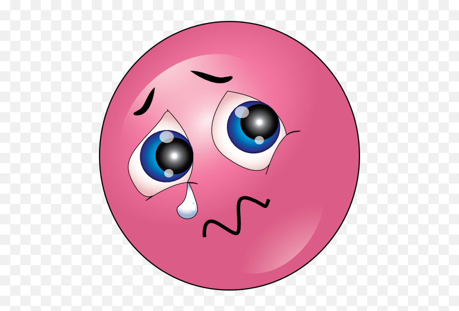 Crying Smiley Face Clip Art Free N2 Free Image - Sad Pink Smiley Face Emoji,Crying Emoticon