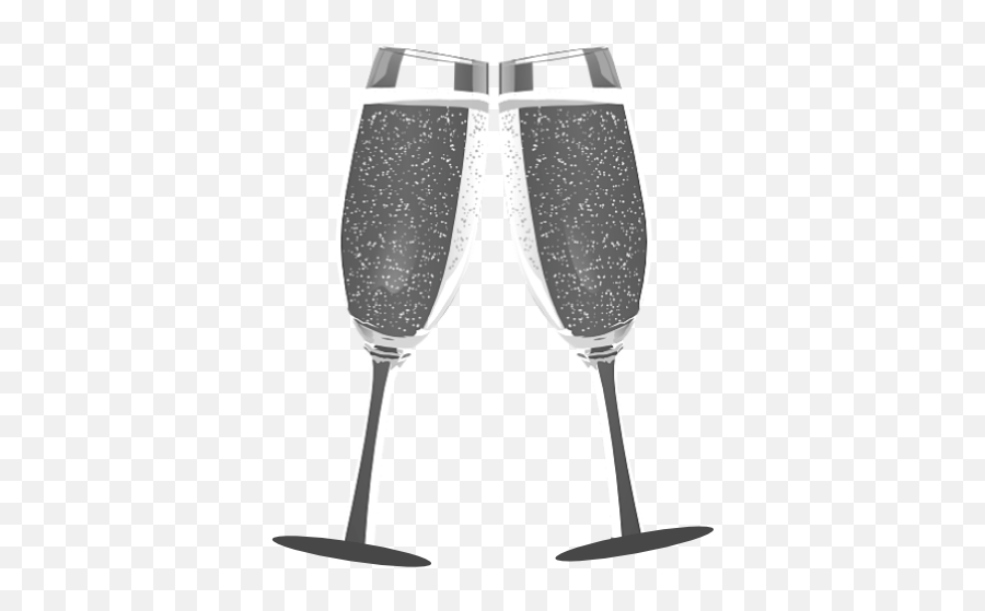 Champagne Clip Art - Silver Champagne Glasses Clipart Full Silver Champagne Glasses Clip Art Emoji,Champange Emoji