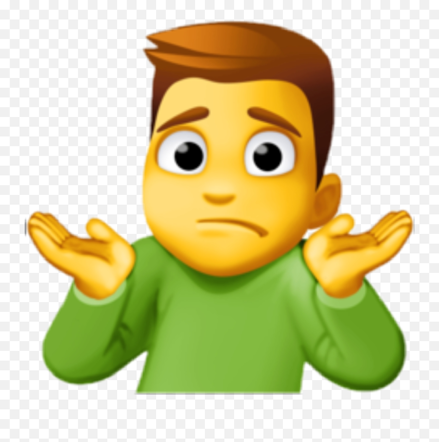Emoji People Human Wtf Sticker - Shrug Emoji Man,Emoji Of People