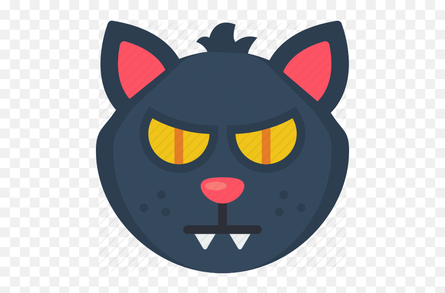 Black Cat Cat Haunted Scary Spell Witch Icon - Download On Iconfinder Dot Emoji,Cat Reaper Emoticon -overwatch