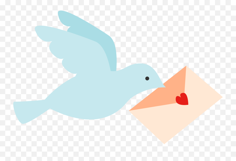 Bird With Love Letter Clipart Free Download Transparent - Bird With Love Letter Png Emoji,Wine And Love Letter Emojis